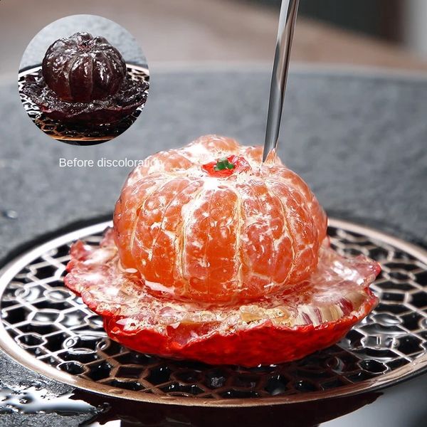 Tea pet color changing fruit tea from pet furnishings to boutique household tea table tea set tea pet tea ceremony furnishings 250113