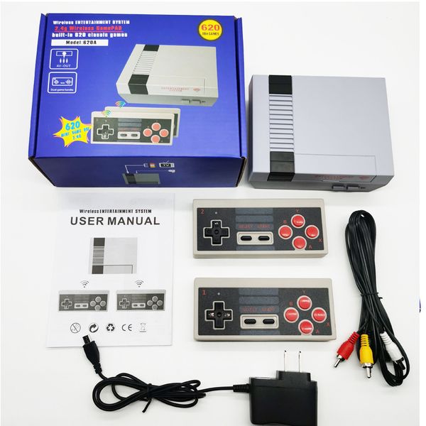 Mini TV Video Game Players Super Classic for SFC 620-in Retro Family Games Console With 2.4G Doubles Handheld Wireless Gamepads