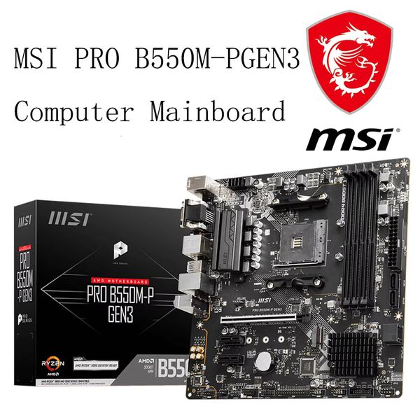 Msi Mainboard PRO B550M-P GEN3 Computer Motherboard Support CPU 5600X/ 5800X3D/5600 G/5700 X (AMD B550 / Socket AM4)