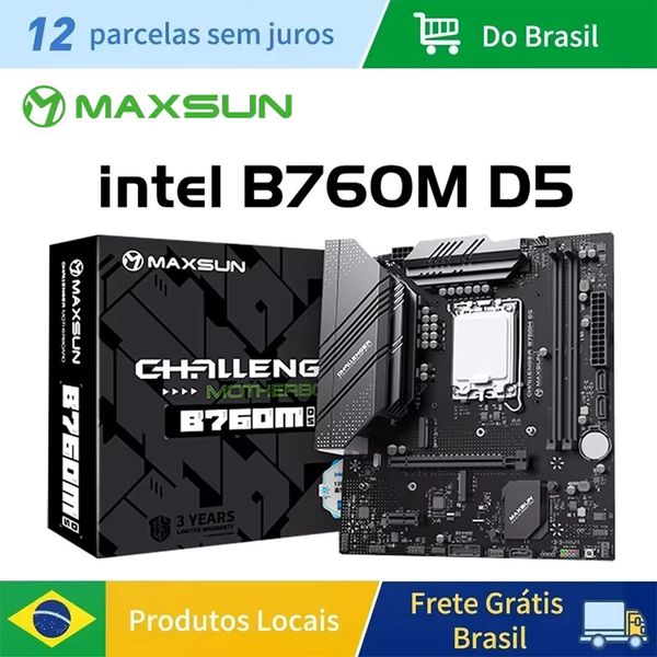 MAXSUN Motherboard Challenger B760M D5 support Intel 14/13/12th generation Core CPU DDR5 M.2 PCIEX16 4.0 Computer components