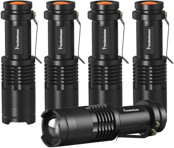 Penlight Lights Lantern Ultra Bright Flashlight Torch Waterproof Led Bulbs Adjustable Focus Hunting Cycling Climbing Z250211