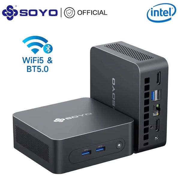 SOYO M2 Plus Mini PC Windows 11 Pro Intel 12th Gen Alder Lake N100 Mini PC DDR4 12GB RAM 512GB ROM WiFi 5 BT5.0 Desktop Computer
