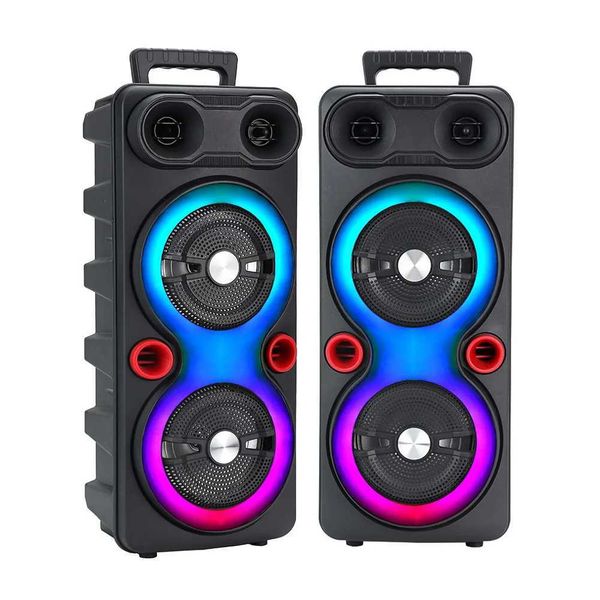 Portable Wireless Speaker High Power Home Karaoke Partybox 6.5 Inch Stereo Subwoofer Speaker with Mic FM Radio Party Sound Box Z250213