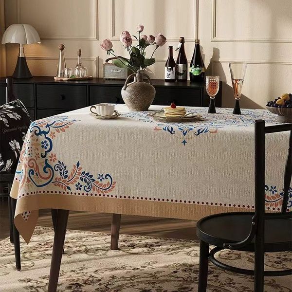 French Retro Light Luxury Premium Sense Waterproof and Atmosphere Tablecloth
