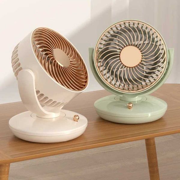 Desktop Rechargeable Fan Small Portable Air Conditioning Appliances Auto Rotation Ventilador 3-speed Wind Silent for Home Office Z250214