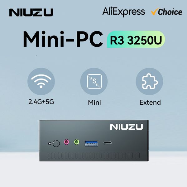 NIUZU Mini PC AMD Ryzen 3 3250U Mini PC DDR4 2 Cores 4 Threads WiFi 5.0 Office Computer Office Desktop Gaming Computer N100