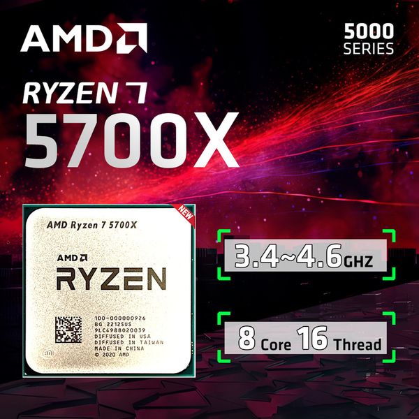new AMD R7 5700X Ryzen 7 5700X 3.4 GHz Eight-Core Sixteen-Thread Processor 7NM L3=32M Socket AM4 CPU Gaming Processo but no FAN