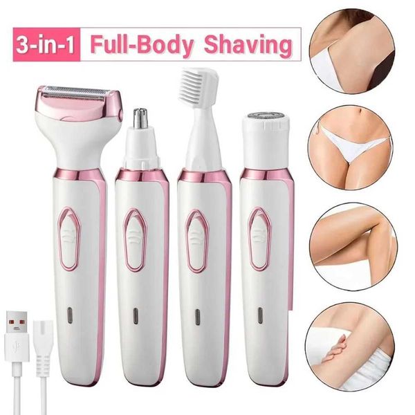 4 in 1 Electric Lady Shaver Body Hair Removal Epilator Painless Cordless Trimmer Razor Gifts for Women Home Appliances Z250218