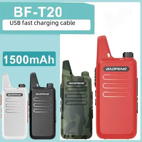 1/2PCS Baofeng BF-T20 Walkie Talkie Mini 5W USB Charging Portable Two Way Radios Upgrade Of BF-C9 KD-C1 For Hunting Kids ToyXJ250219