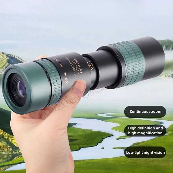 10-300X Zoom High Definition Powerful Binocular Telescope Remote Portable High Quality Professional Hunting Monocular Telescope Z250219