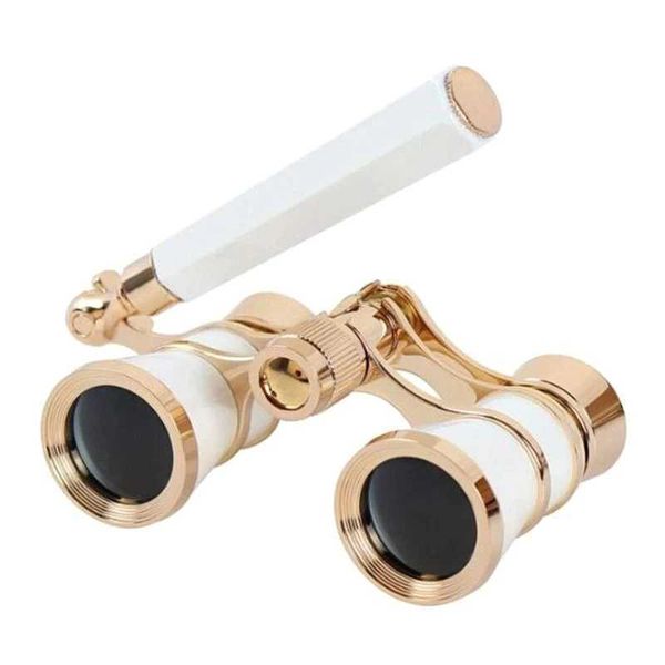 3x25 Vintage Binoculars Telescope Opera Theater Glasses with Retractable Handle Women Girls Telescope Hose Racing Glass Z250219