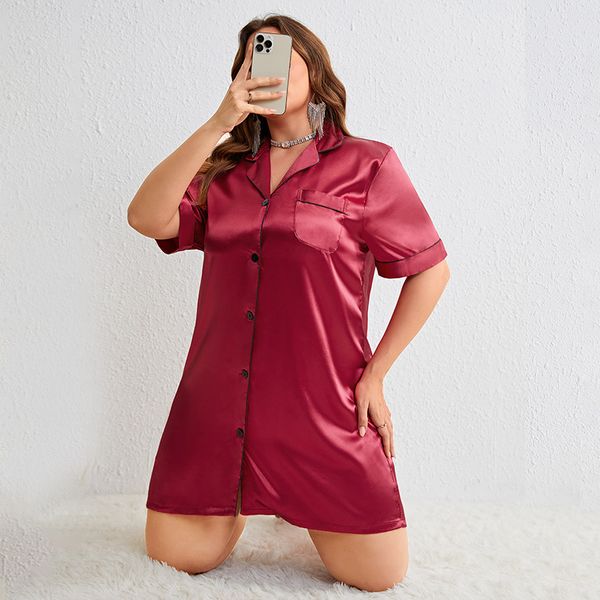 Nightgowns for Women Sexy Satin Sleep Shirt Button Down Night Shirts Silky Sleep Dress Boyfriend V Neck Sleepwear Home Clothing Satin
Nightgowns for Women Sexy Satin Sleep Shirt Button Down Night Shirts Silky Sleep Dress Boyfriend V Neck Sleepwear Home Clothing Satin