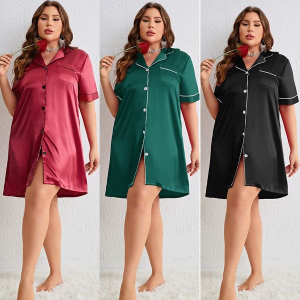Nightgowns for Women Sexy Satin Sleep Shirt Button Down Night Shirts Silky Sleep Dress Boyfriend V Neck Sleepwear Home Clothing Satin Plus Size
Nightgowns for Women Sexy Satin Sleep Shirt Button Down Night Shirts Silky Sleep Dress Boyfriend V Neck Sleepwear Home Clothing Satin Plus Size