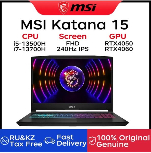 MSI Katana 15 Gaming Laptop 15.6 Inch FHD 240Hz IPS Screen Notebook i7-13700H 16GB 512GB RTX4060 Gaming Computer Win11 Netbook
MSI Katana 15 Gaming Laptop 15.6 Inch FHD 240Hz IPS Screen Notebook i7-13700H 16GB 512GB RTX4060 Gaming Computer Win11 Netbook