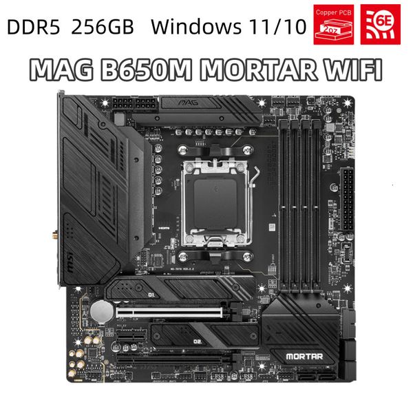 MAG B650M MORTAR WIFI Motherboard DDR5 256GB Socket AM5 AMD B650 mATX Mainboard for AMD Ryzen 9000/ 8000/ 7000 Series Processor