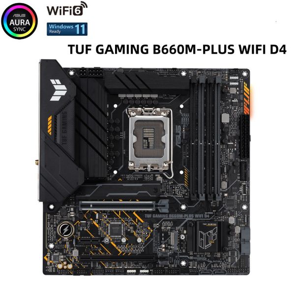 ASUS TUF GAMING B660M-PLUS WIFI D4 B660M Mainboard LGA 1700 DDR4 Motherboard B660 Used Supports CPU i5 10400F/10500 i3 12100F