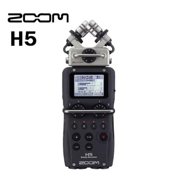 Original Zoom H5 Portable Recorder 4-track Inputs WAV MP3 Audio Interface Stereo Microphones digital voice recorder