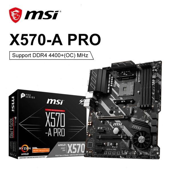 MSI X570-A PRO Motherboard X570 Mainboard DDR4 AM4 128G 4400(OC) PCIE4.0 ATX RGB Crossfire Support Ryzen 5000 Series placa mae