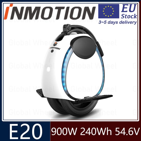 Newest INMOTION E20 240Wh 54.6V Battery 450W Nominal Peaks At 900W Motor Max Range 18.6 Miles Electric Unicycle