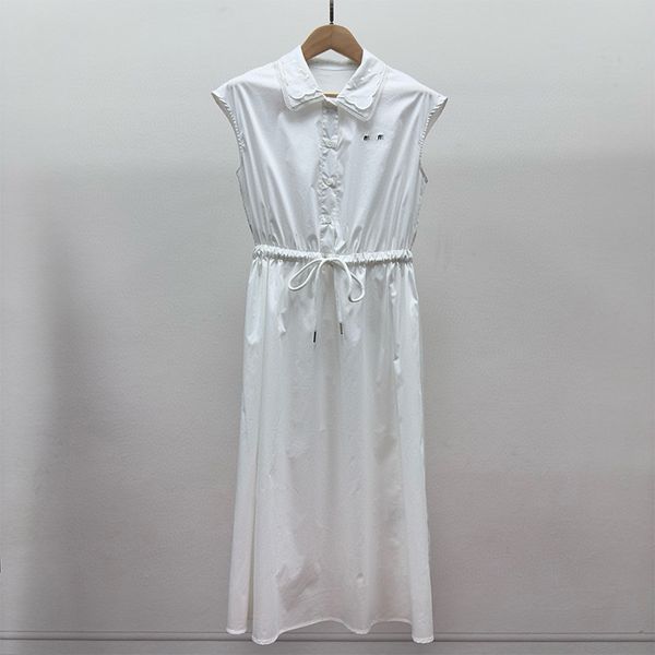 25SS Designer Women Casual Dresses Daily Tank top dress shirt dress mimuss party Solid color lapel, Sky blue
25SS Designer Women Casual Dresses Daily Tank top dress shirt dress mimuss party Solid color lapel, Sky blue