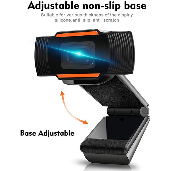 1080P HD Webcam Camera Auto Focus Webcam CMOS USB Computer PC Camera with Mic for Video Calling Network Teaching Office Meeting