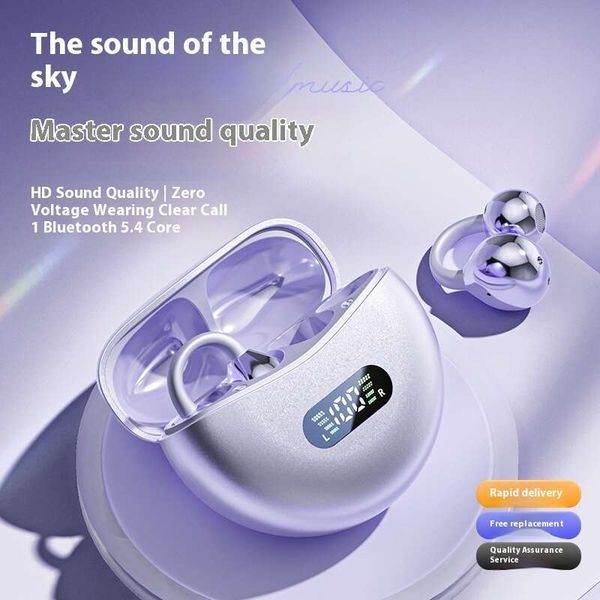 New open Bluetooth earphones with true wireless clip on air bone conduction, long battery life, high sound quality, private model noise reduction
