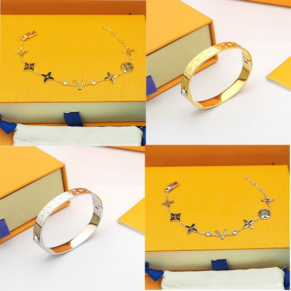 Designer Bracelet For Women Stainless Steel Small Flower Letter Plated Gold Bracelet Elegant Homme Designer Jewelry Valentines Day Gift Girls Party Daily Outfit 
Designer Bracelet For Women Stainless Steel Small Flower Letter Plated Gold Bracelet Elegant Homme Designer Jewelry Valentines Day Gift Girls Party Daily Outfit