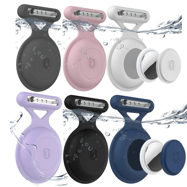 AirTag Holder Case with Brooch Pin,Waterproof Hidden AirTag Case Cover Shell for Kids,Full Protective Case Child/Kids/Elderly/Clothing