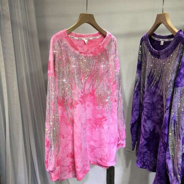Plus Size 150kg Extra Large Early Autumn Heavy Embroidered Rhinestone Sweatshirt Women Gradient Tie-Dye Loose Mid-Length Long Sleeve sportwomenlongsleeve, Pink
Plus Size 150kg Extra Large Early Autumn Heavy Embroidered Rhinestone Sweatshirt Women Gradient Tie-Dye Loose Mid-Length Long Sleeve sportwomenlongsleeve, Pink
