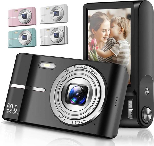 Upgrade Digital Camera Autofocus 50MP FHD 1080P Camera for kids with 16x Zoom Anti Shake Compact CameraXJ250603