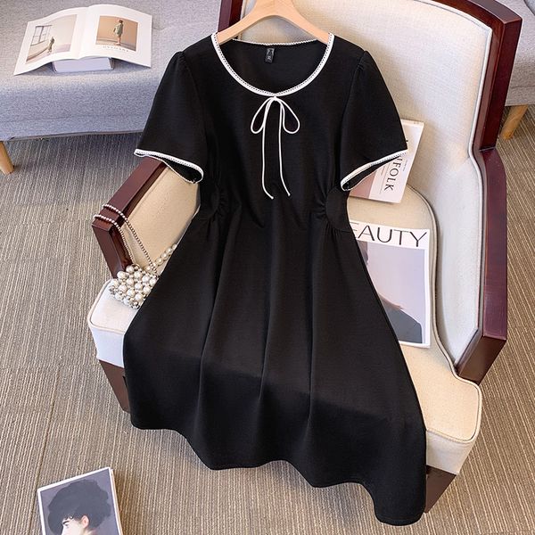 Sweet contrast color square neck short sleeve dress for women 200 pounds fat girl slim temperament large size little black dress3412
Sweet contrast color square neck short sleeve dress for women 200 pounds fat girl slim temperament large size little black dress3412
