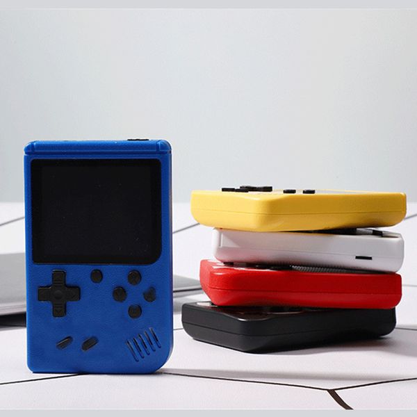 Handheld transparent color handheld game console retro nostalgic neutral children's game classic mini dry battery version