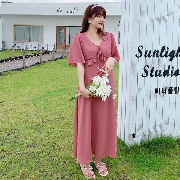 Plus size, 200 pounds plus size dress looks slimmer and covers the flesh. Mid lengthchiffon summer mm 2363, Black
Plus size, 200 pounds plus size dress looks slimmer and covers the flesh. Mid lengthchiffon summer mm 2363, Black