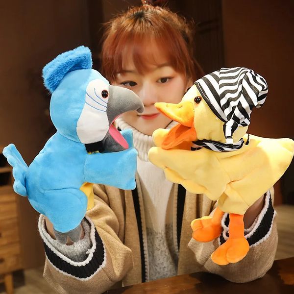 Cute Duck Hand Puppet Plush Toys little bird Birthday Gift Doll High Quality Stuffed Animals Kids Baby Education Toy 250604