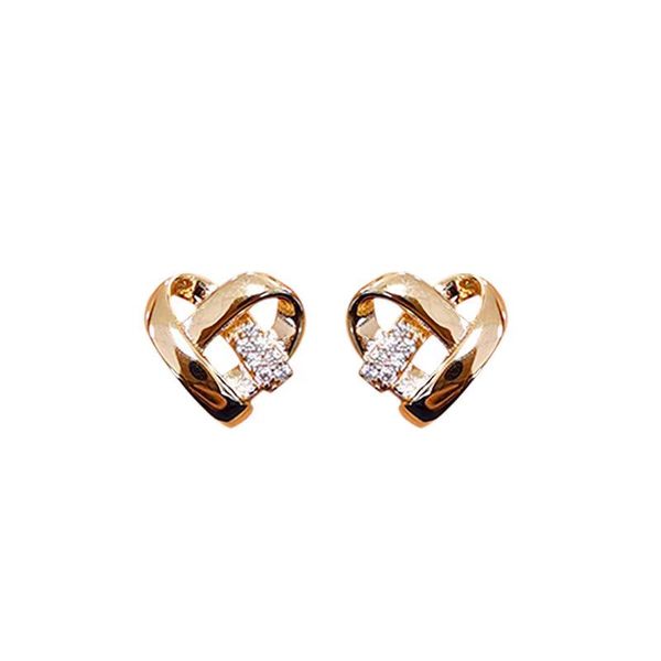 Rose Gold Love Heart Stud Earrings Women Simple Designer S925 Sterling Silver Stud Earrings with Box
Rose Gold Love Heart Stud Earrings Women Simple Designer S925 Sterling Silver Stud Earrings with Box