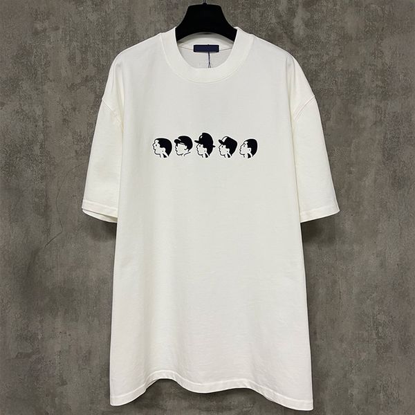 Men's T-Shirts Designer Small head plush printed round neck short sleeved T-shirt, White
Men's T-Shirts Designer Small head plush printed round neck short sleeved T-shirt, White
