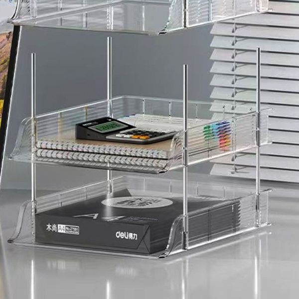 Versatile Clear Plastic Cabinet: Triple Tier Desk Organizer for Work Documents, Transparent
Versatile Clear Plastic Cabinet: Triple Tier Desk Organizer for Work Documents, Transparent