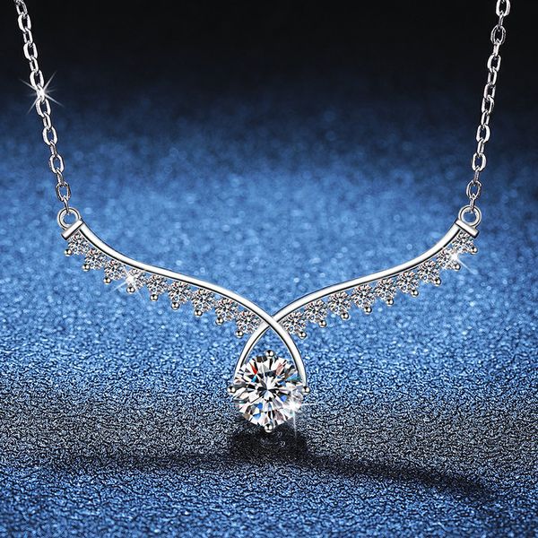 Sophisticated Ladies' S925 Sterling Silver 1ct Moissanite Angel Wings Necklace - A Touch of Elegance
Sophisticated Ladies' S925 Sterling Silver 1ct Moissanite Angel Wings Necklace - A Touch of Elegance