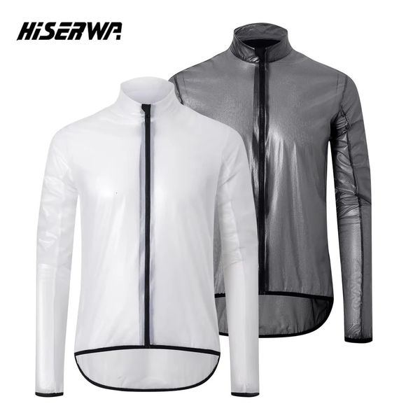 HISERWA Cycling Rain Jacket MTB Road Windproof Waterproof Raincoat Lightweight Breathable Bike Windbreaker Bicycle Jersey Shirts 250606
