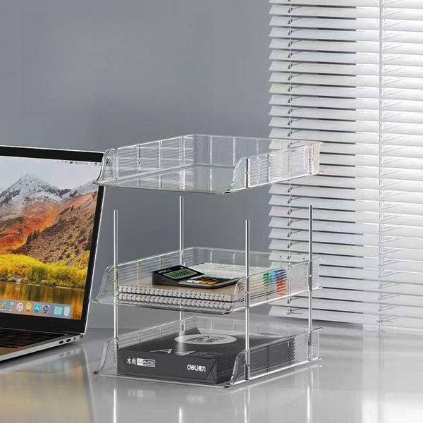 multi functional threelayer display rack transparent storage rack office a4 sorting rack
multi functional threelayer display rack transparent storage rack office a4 sorting rack