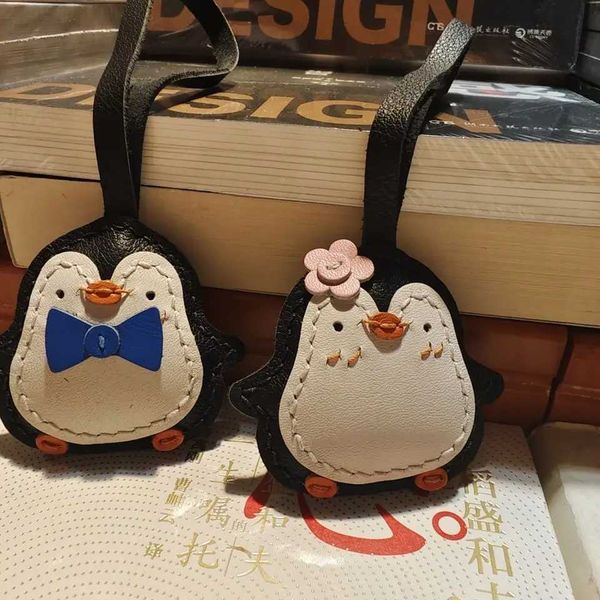 Genuine Leather Penguin Pendant High-grade Keychain Pendant Ruths Same Style Pendant Suitable For Phone Bag Accessories XJ250607