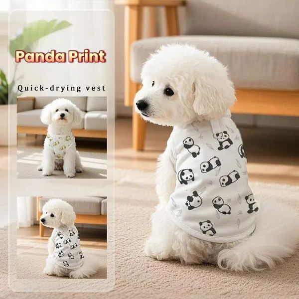 Quick-Drying Vest for Dogs with Panda Print Pet Clothing, Style 1 
Quick-Drying Vest for Dogs with Panda Print Pet Clothing, Style 1