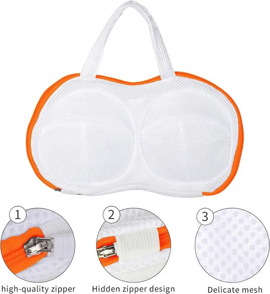 Bra Washing Bag for LaundryFine Mesh 3D bracket Lingerie Bags for Washing Delicates Brassiere Laundry Bag for Washing Machine 250609
