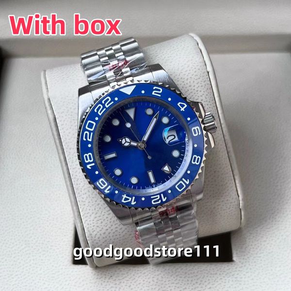 Mens watch 40mm Watch 904L Stainless Steel Blue Black Ceramic Sapphire glass Super luminous WristWatches montre de luxe gifts Desgner watch, Split
Mens watch 40mm Watch 904L Stainless Steel Blue Black Ceramic Sapphire glass Super luminous WristWatches montre de luxe gifts Desgner watch, Split
