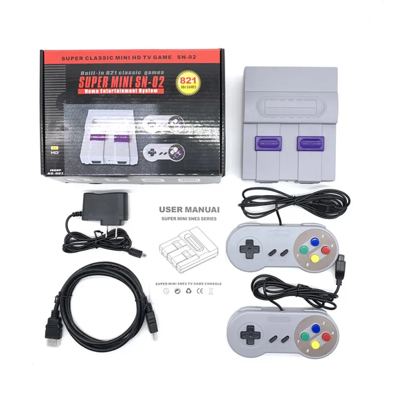wholesale Factory direct sales NES TV game console SNES game console FC HD TF card built-in 821 classic games Portable Game Players