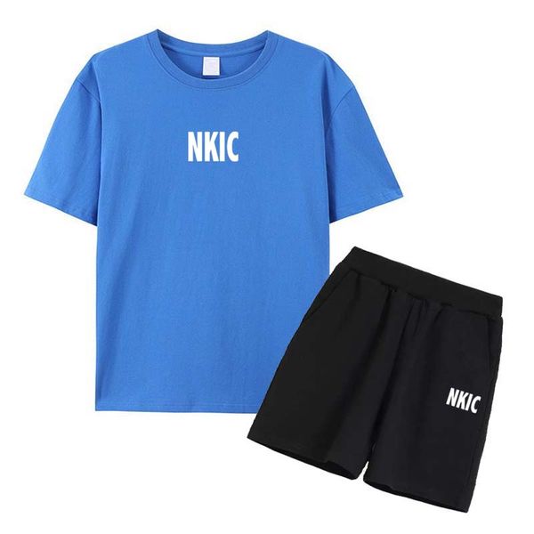 2-Piece Men's Summer Quick drying Sports Suit Brand Breathable Short Sleeved 100% Cotton Blue T-shirt Running And Fitness Shorts, Black
2-Piece Men's Summer Quick drying Sports Suit Brand Breathable Short Sleeved 100% Cotton Blue T-shirt Running And Fitness Shorts, Black