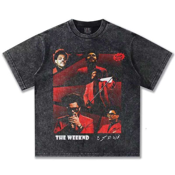 High-Quality Washed 100% Cotton Men's Short Sleeve Fashion Print Pattern Oversized Collar T-Shirt, Black short-sleeve
High-Quality Washed 100% Cotton Men's Short Sleeve Fashion Print Pattern Oversized Collar T-Shirt, Black short-sleeve