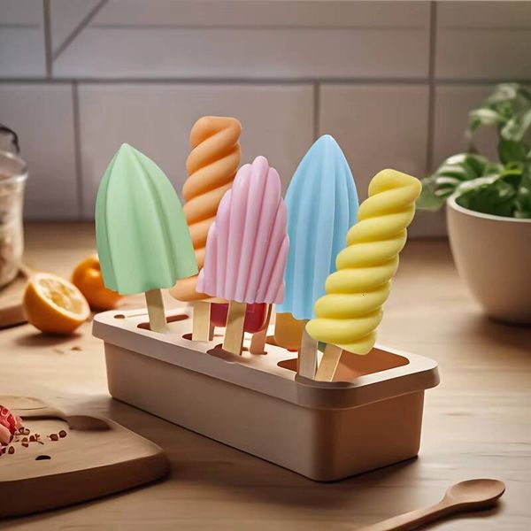 DHgate ddmynov 1pc, Creative Silicone Cream ice maker Ice Cube Box, Household Popsicle Mold, Safe sold by DHgate