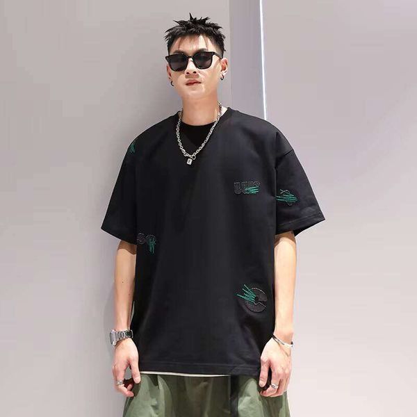 100% Cotton 240g Casual Fashion Short Sleeve Men's T-Shirt with Embroidered Letters, The black size is too large;the card
100% Cotton 240g Casual Fashion Short Sleeve Men's T-Shirt with Embroidered Letters, The black size is too large;the card