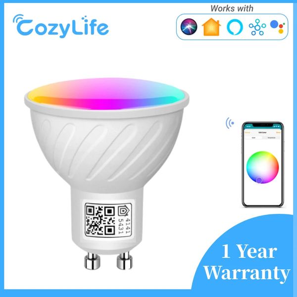 Wifi GU10 Smart Light Bulbs 5W RGBCW LED Track Light BulbWork with HomeKitAlexa Google AssistantAPP Voice Control 250609
